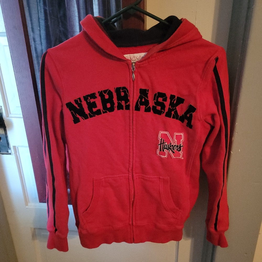 Womens Nebraska zip up sweatshirt